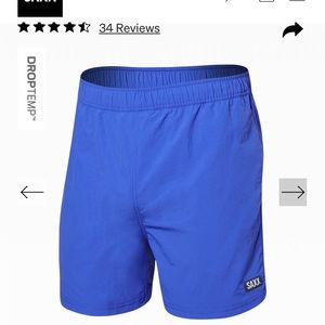 New Saxx blue swim trunks